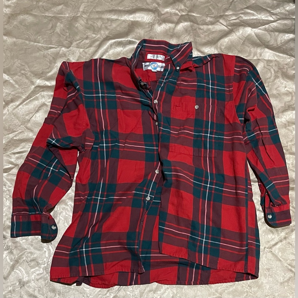 World Island long sleeve Plaid Shirt